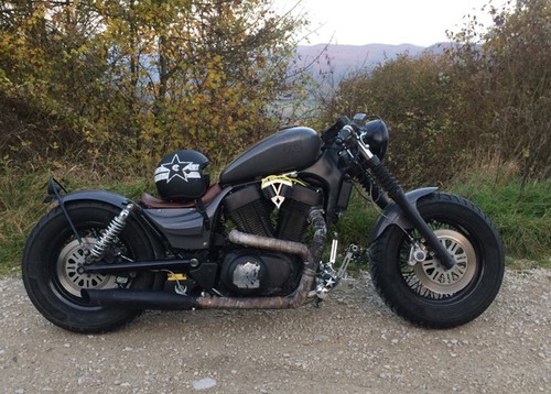 Bobber stahlfender für suzuki - stahlfender,